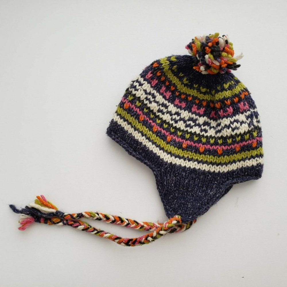 Artesanias Girls Wool Fleece Pom Pom Winter Tassel - Picture 3 of 6